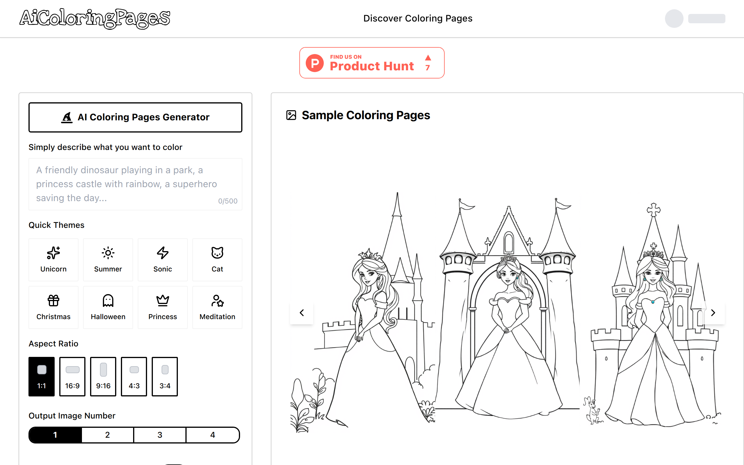 AI Coloring Pages Generator