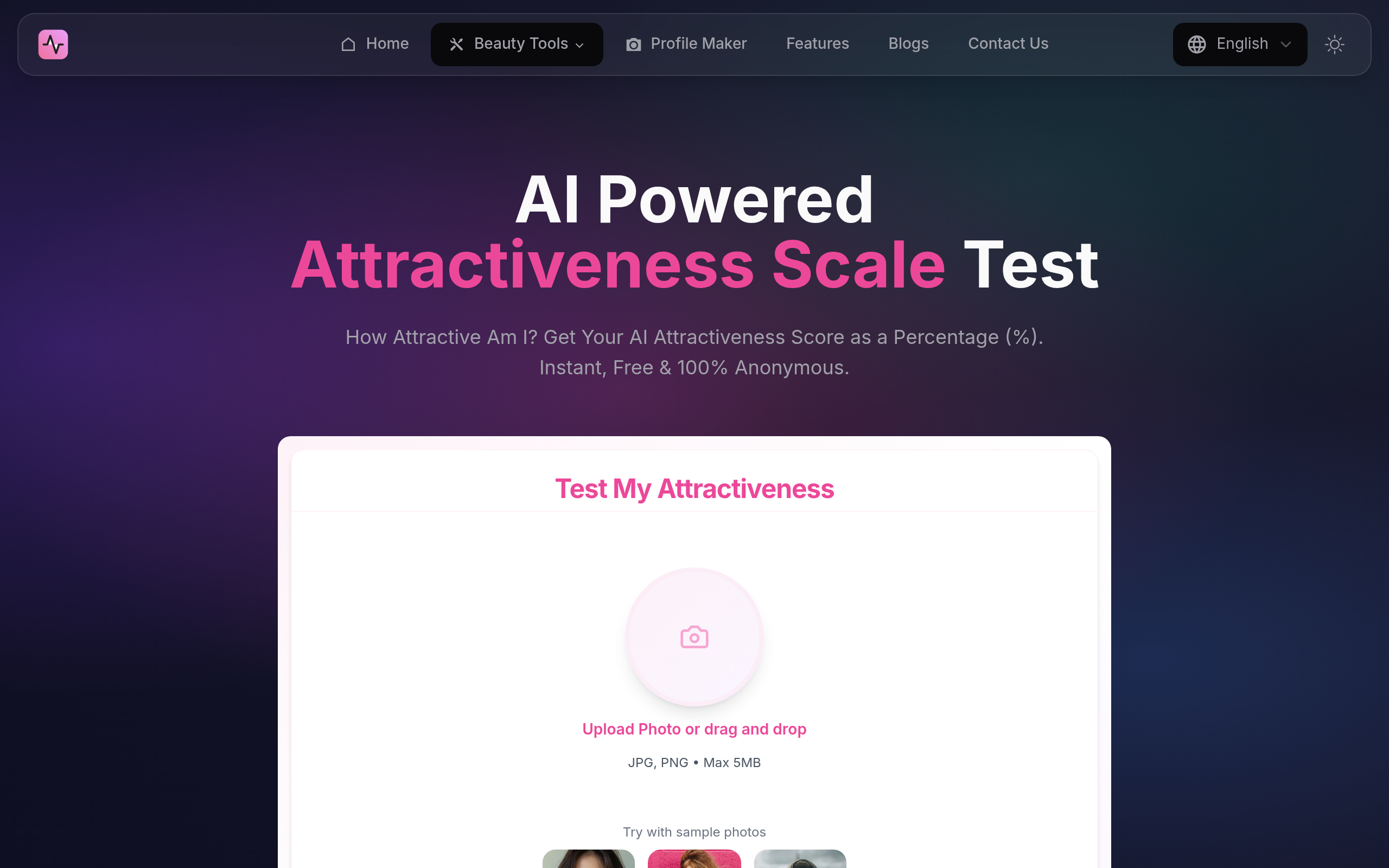 attractiveness scale