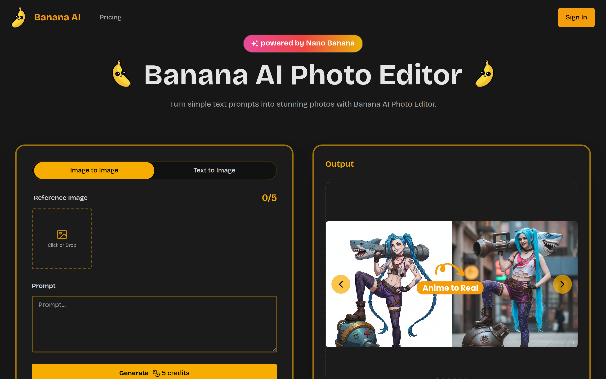 Banana AI Photo Editor