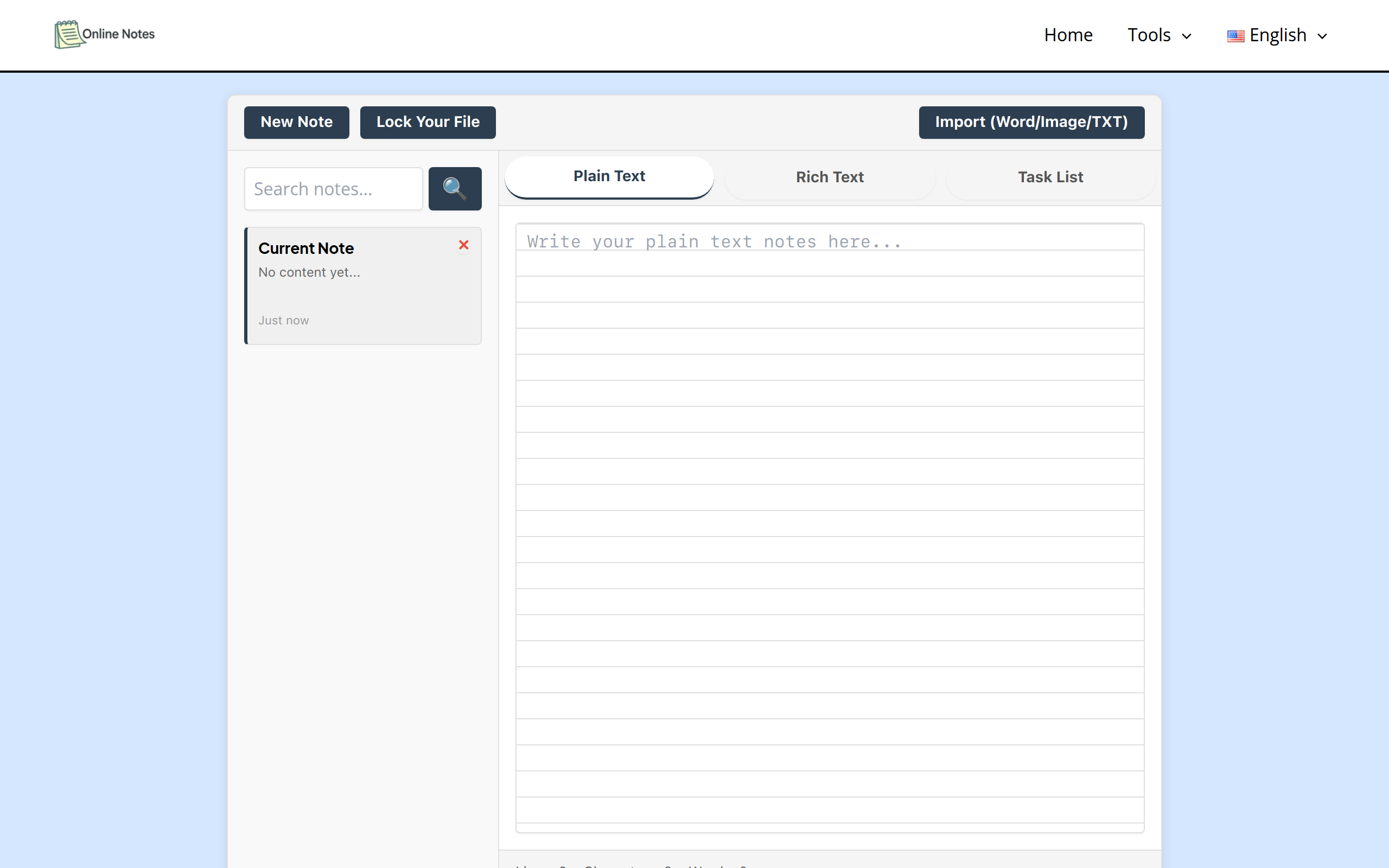 Online Notes