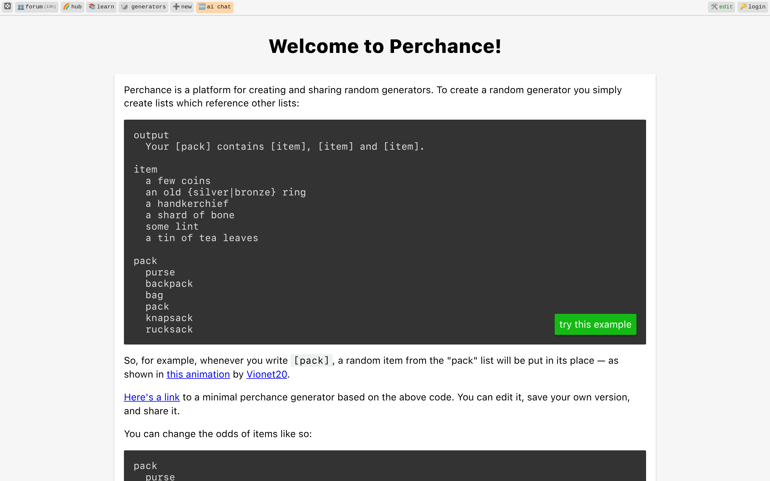 Perchance