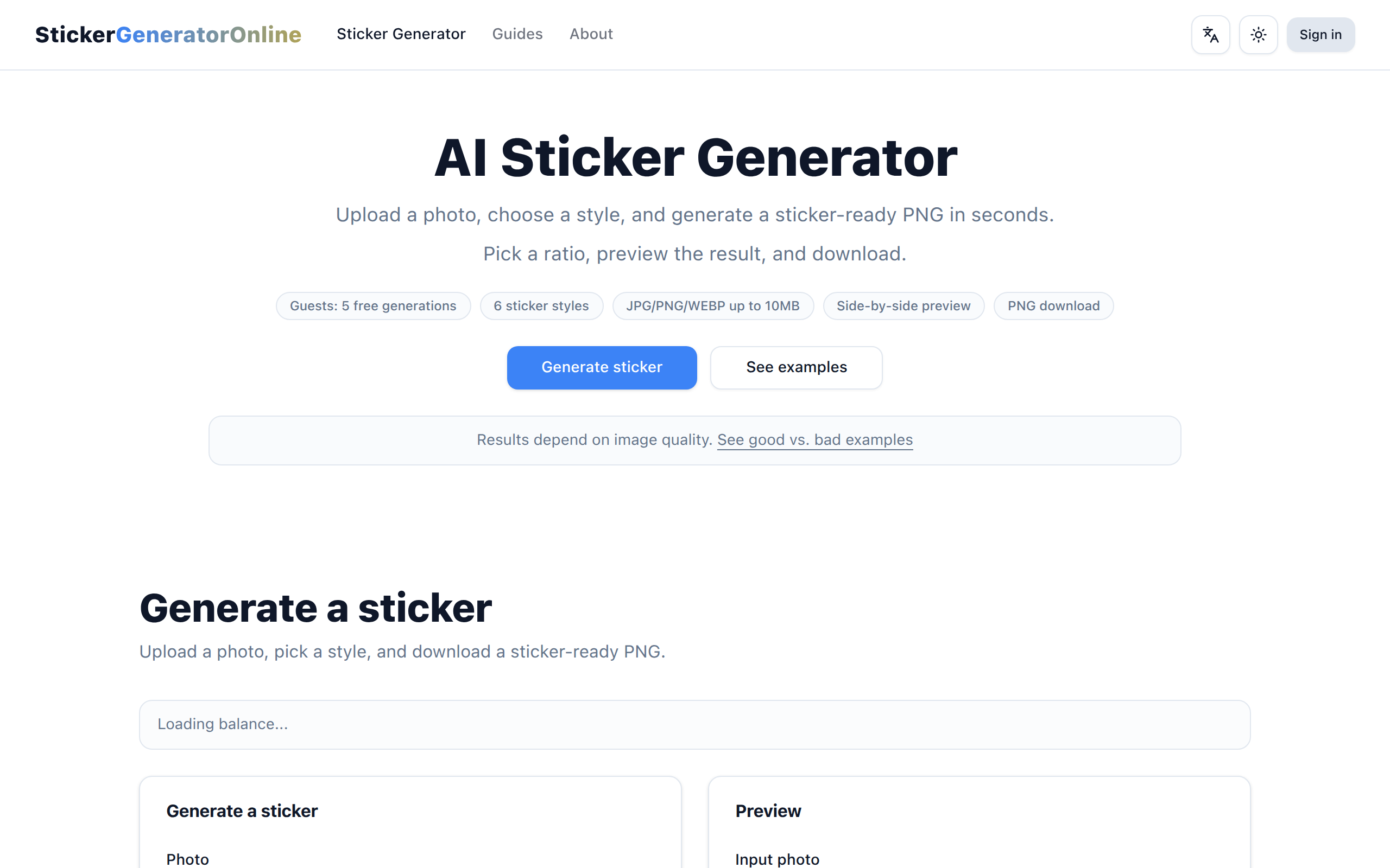 AI Sticker Generator