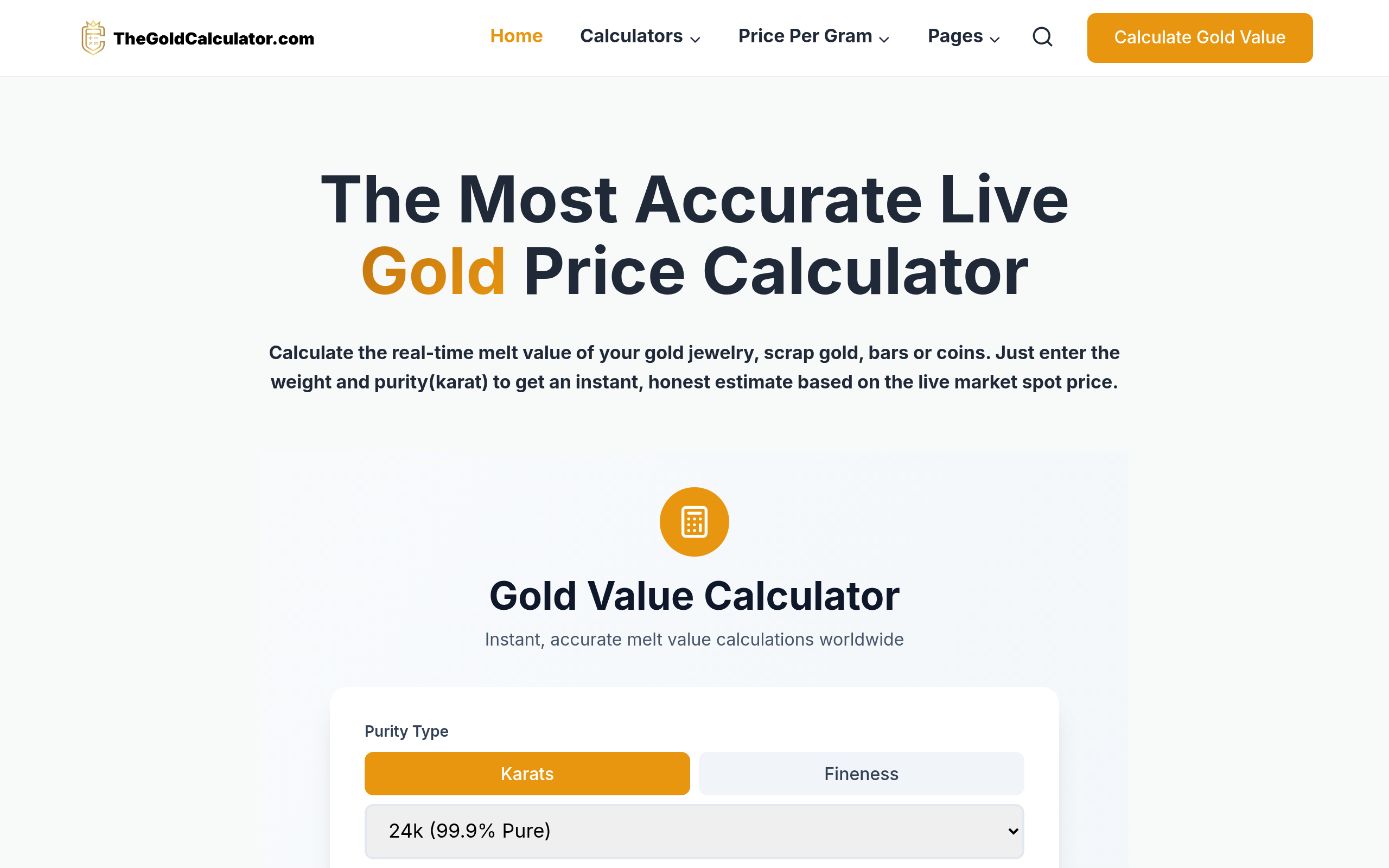 The Gold Calculator