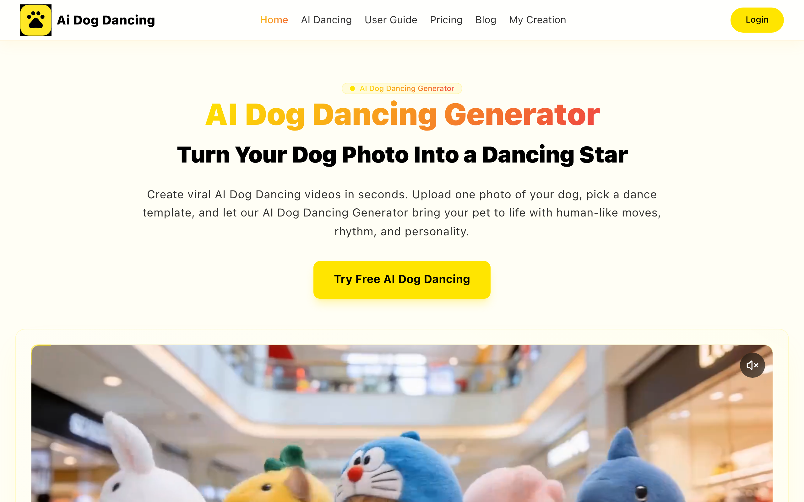 AI Dog Dancing Generator