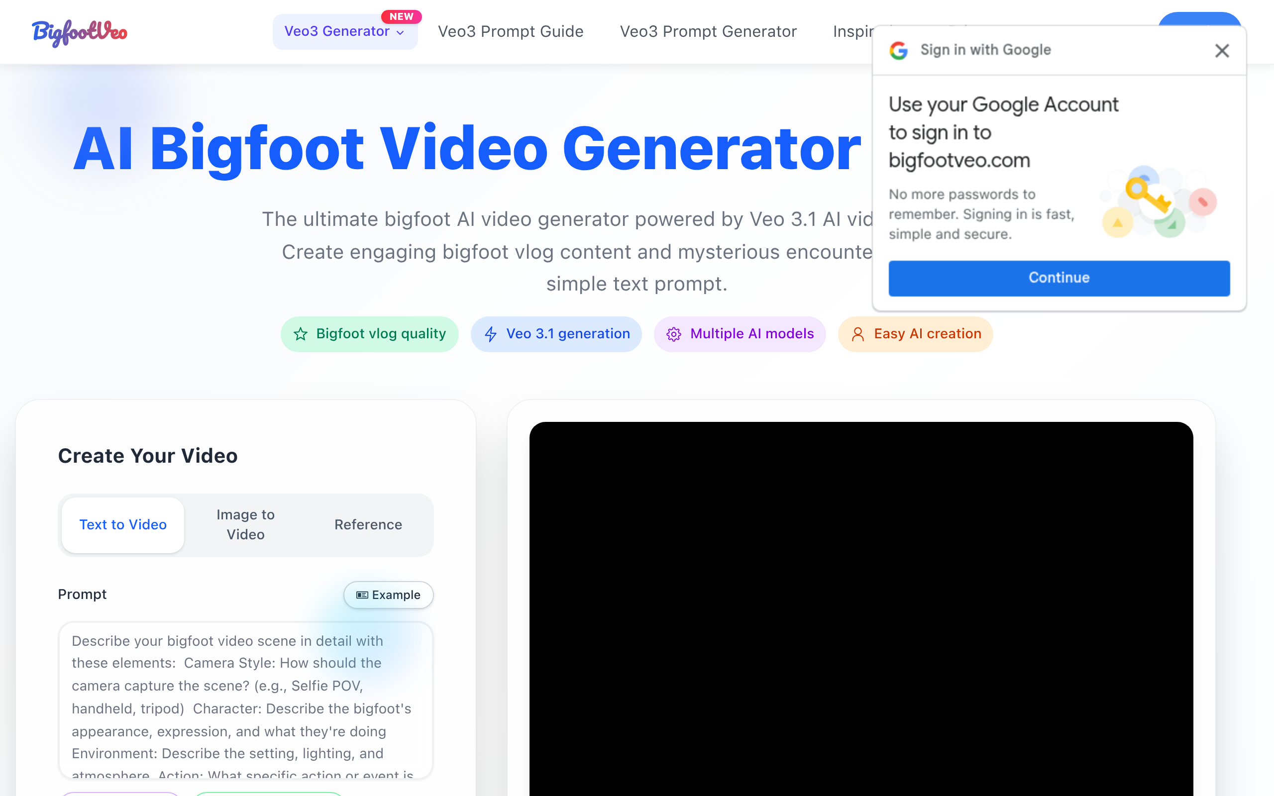 AI Bigfoot Video Generator