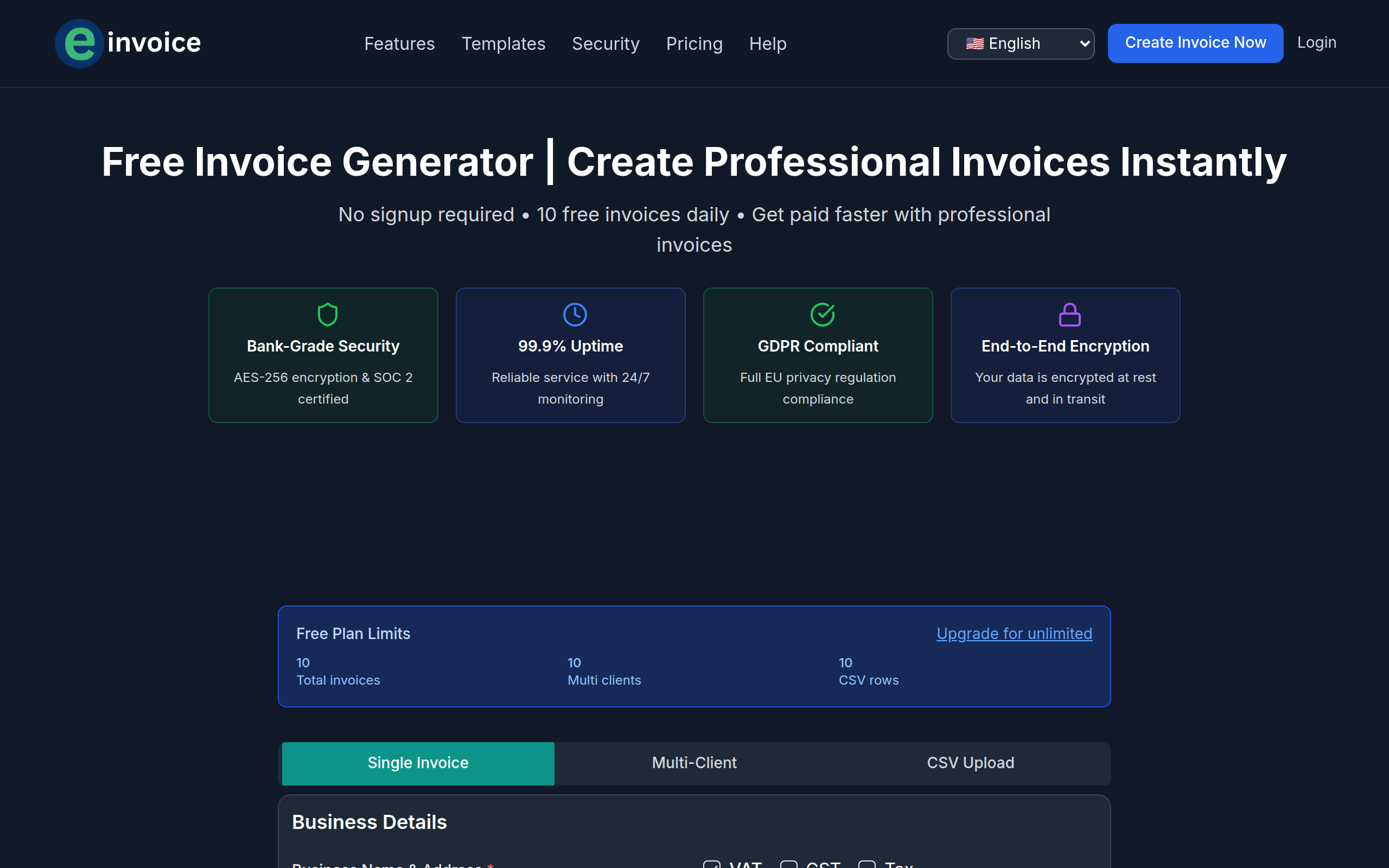 Einvoice generator