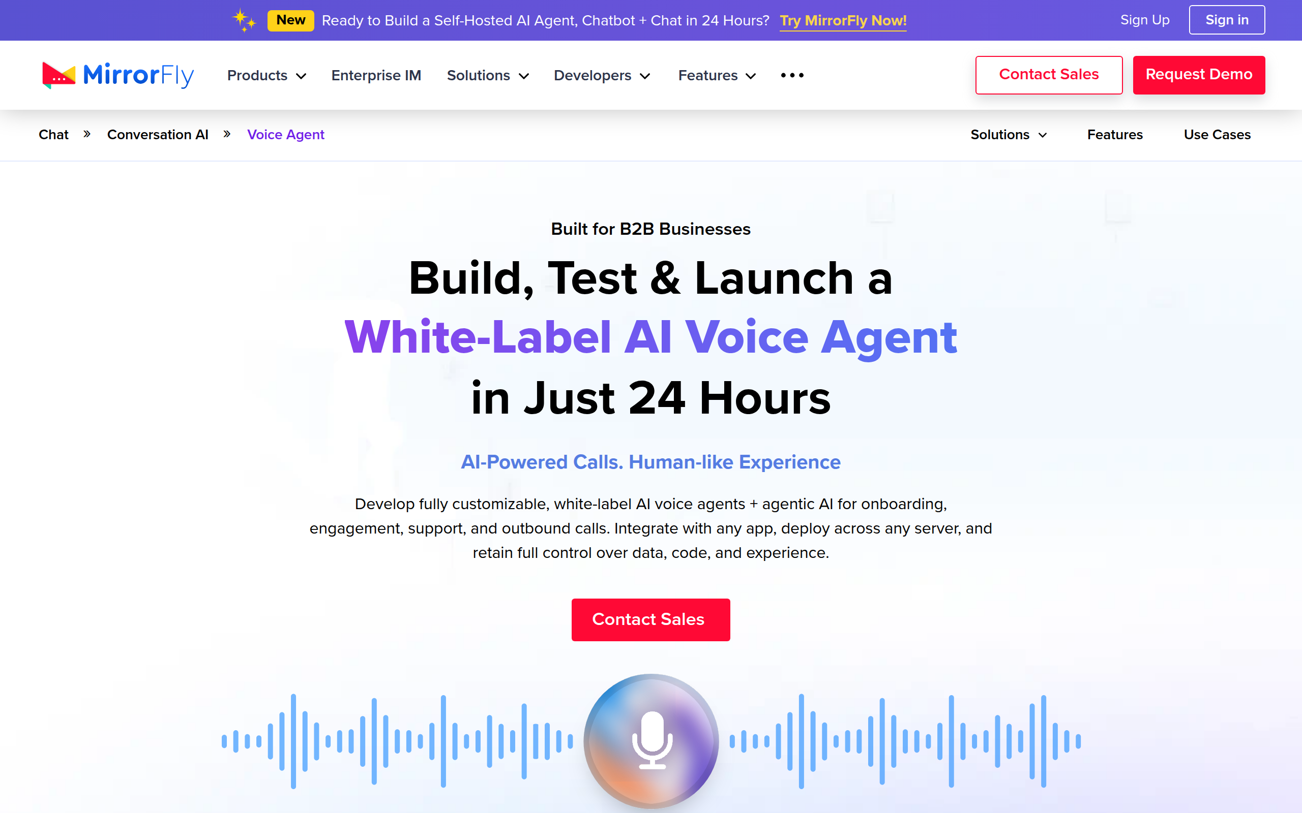 MirrorFly AI Voice Agent 