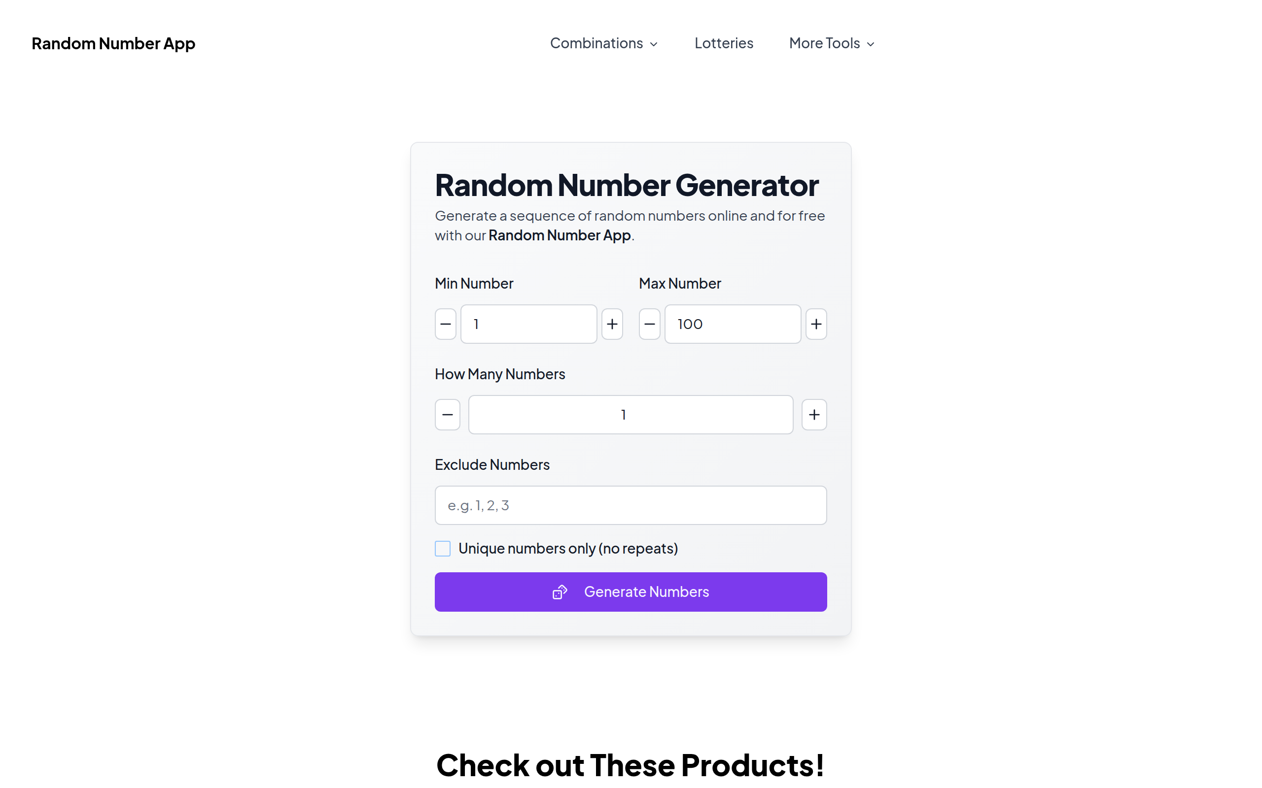 Random Number App