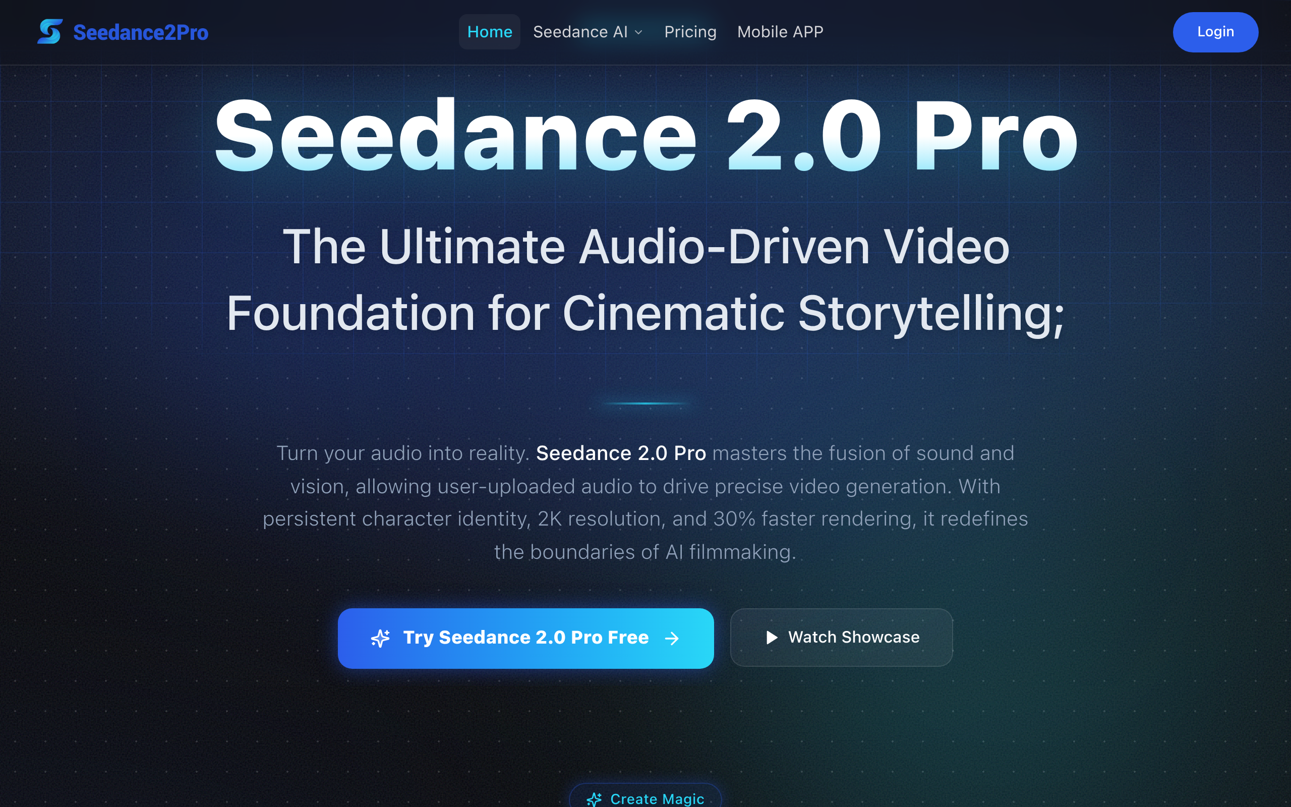 Seedance2Pro – Audio-driven AI video generation