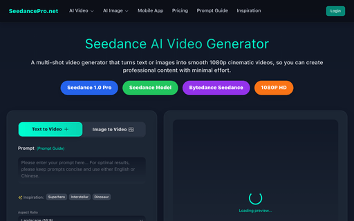 SeedancePro AI Video Generator