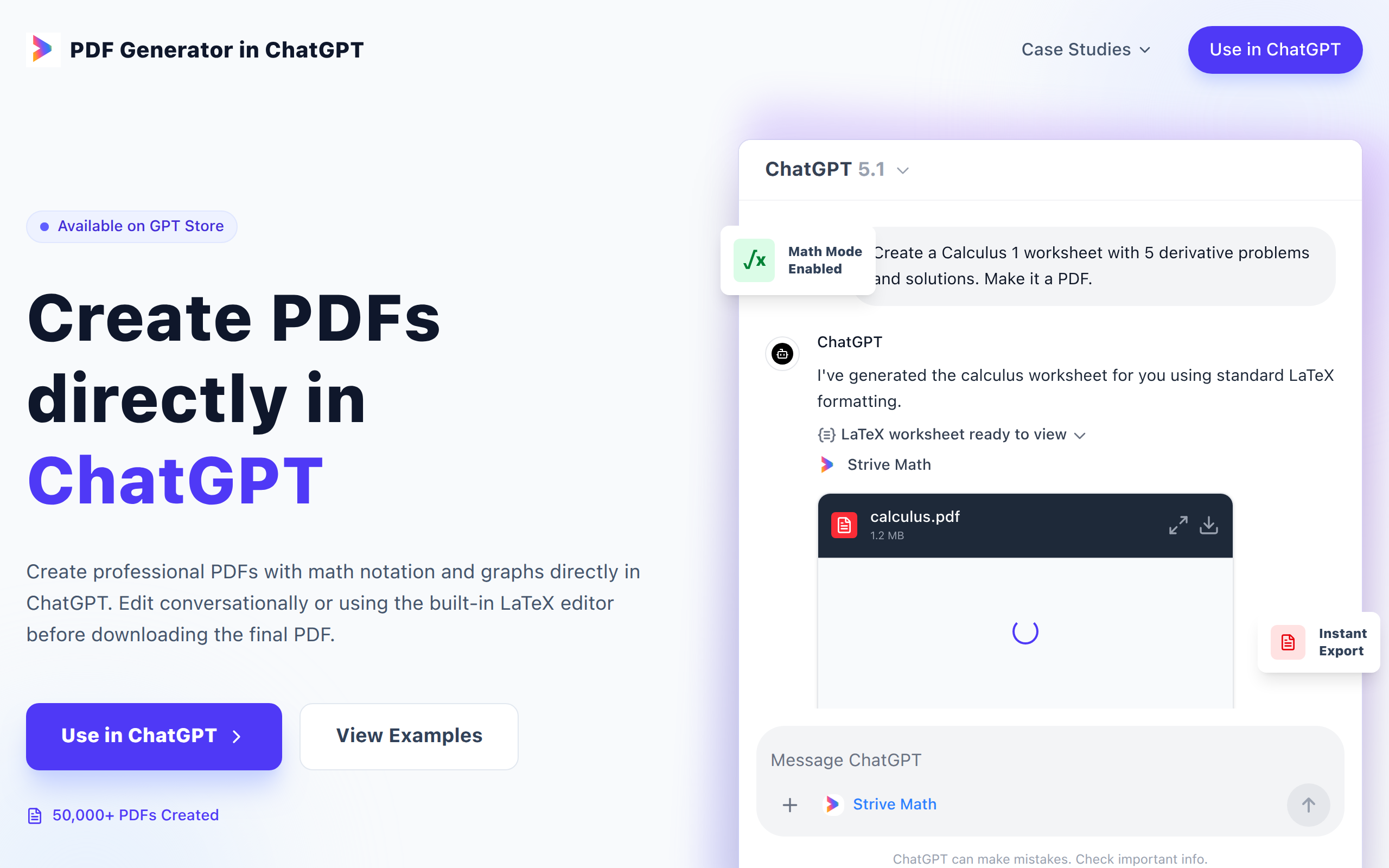 PDF Generator in ChatGPT